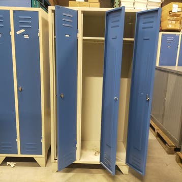 3-deurs Overtoom industriële metalen locker - 185x91x50 cm, Ophalen of Verzenden, Nieuw