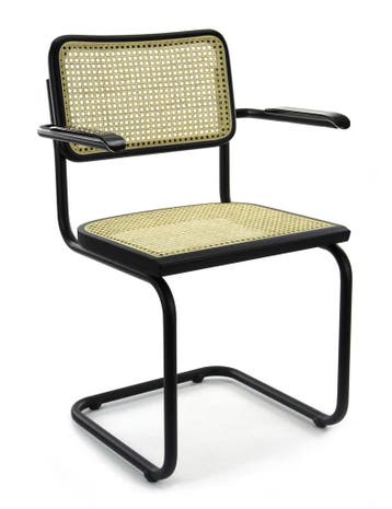 Workliving Bas Eetkamerstoel - Rotan Design Zwart - Met, Verzenden, Zwart, Nieuw, Riet of Rotan