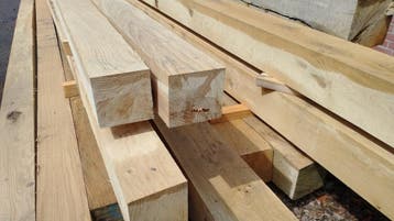Eiken Balken: 15x15, 20x20, 25x25 en Maatwerk, Tuin en Terras, Palen, Balken en Planken, Nieuw, 250 cm of meer, Palen, Hardhout