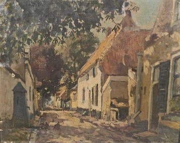 Jan van Vuuren (1871-1941) - Dorpsgezicht op de Veluwe