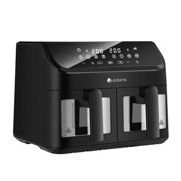 Dubbele Airfryer - Heteluchtfriteuse - 9 liter -9 Kookprogra, Verzenden, Nieuw