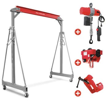 Portaalkraan 1 ton + kettingtakel 230V + loopkat + balklem M, Ophalen of Verzenden, Nieuw