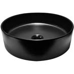 Wiesbaden Link Waskom Rond - 40x12cm - Keramiek - Mat Zwart, Ophalen of Verzenden, Nieuw