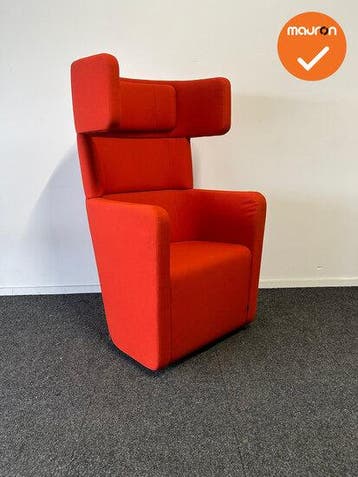 Bene Parcs Wing Chair - Fauteuil - Refurbished - Rood ges..., Werkplek, Ophalen of Verzenden, Gebruikt, Overige typen