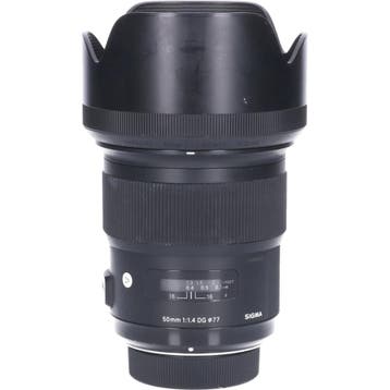 Tweedehands Sigma 50mm f/1.4 DG HSM Art Nikon CM9750, Ophalen of Verzenden, Gebruikt, Standaardlens
