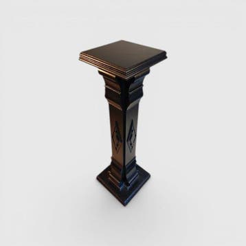 Plantentafel - Hout - Piëdestal - Pilaar