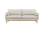 Oly 3-Zitsbank Beige Teddy Stof Houten Onderstel Jorn, Verzenden, Nieuw