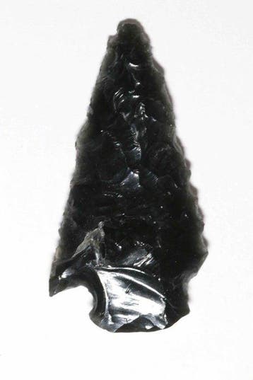 Mesolithisch / Epipaleolithisch Obsidiaan Pijlkop - 30 mm
