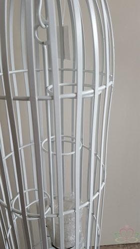 Vogelkooi Large met 5 glaasjes Wit 90 cm, Ophalen of Verzenden, Nieuw