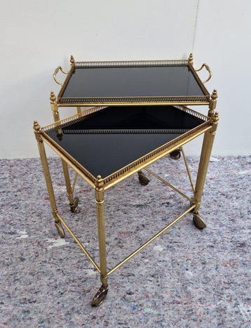 Bar cart met Uitneembare Dienblad - Bijzettafels - Zwart, Nieuw
