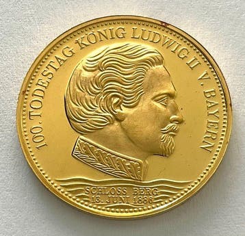 Duitsland - 100. Todestag König Ludwig II. Bayern, Schloss, Postzegels en Munten