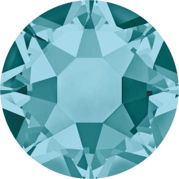 2 x Swarovski flatback  strass steentje 6mm Blue Zircon, Ophalen of Verzenden, Nieuw, Overige typen