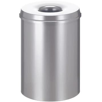 Afvalbak | Metaal | Zilver | 30L | Open | Vlamdovend |, Verzenden, Nieuw in verpakking