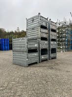 Stapelbak met klep, Stapelbaar, Stalen bak, Stapelbakken,, Ophalen, Gebruikt, 100 cm of meer, 60 cm of meer