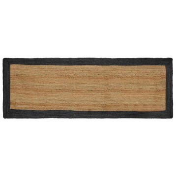 vidaXL Gebied Tapijt Donkergrijs 80 x 200 cm Jute, Verzenden, Nieuw
