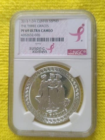Verenigd Koninkrijk. 5 Pounds 2015, The Three Graces, 1 Oz, Postzegels en Munten, Munten | Europa | Niet-Euromunten