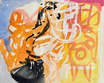 Marcus de Vestele (1941-2024) - Composition figurative Cobra