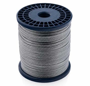 PVC Staalkabel op haspel 1-2mm 100meter, Verzenden, Nieuw