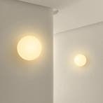 Ronde Glazen Wandlamp Melkwitte Bol met Verborgen Basis, Verzenden, Nieuw