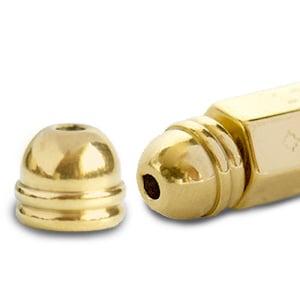 1 x C.U.S® Sieraden message beads eindkap Goud (nikkelvrij), Ophalen of Verzenden, Nieuw, Kraal