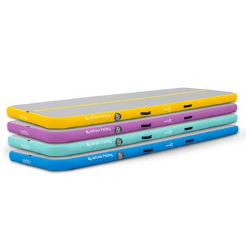 Demo AirTrack 3m x 1m x 10cm - incl. pomp en tas, Sport en Fitness, Verzenden, Zo goed als nieuw, Meerkleurig, Materiaal