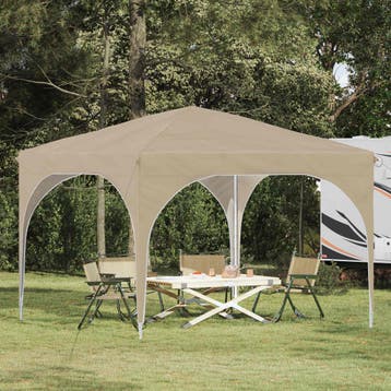 vidaXL Pop-up partytent 290 x 290 x 245 cm Crèmekleurig, Verzenden, Nieuw, Partytent