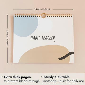 Motiverende Habit Tracker Kalender & Journal - 12 Maanden On, Verzenden, Nieuw