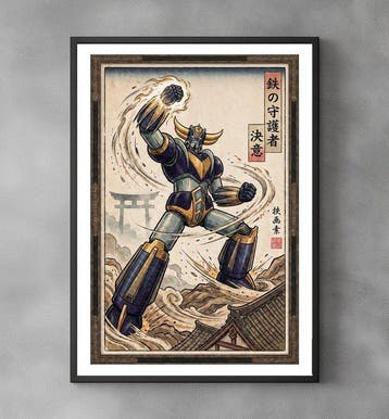 Sato Hageshi - Mecha Kami – Goldorak - Pop Art - Signed and, Nieuw