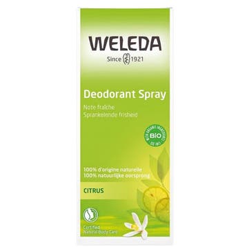 Weleda Deodorant Spray Citrus - 100ml, Ophalen of Verzenden, Nieuw, Overige typen