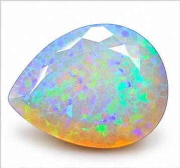 1 pcs Wit, Meerkleurig, Groen, Blauw, Rood Opaal - 28.34 ct, Nieuw