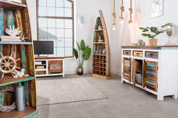 Uniek dressoir JAKARTA 160cm mangowit kleurrijk gerecycled, Ophalen of Verzenden, Nieuw