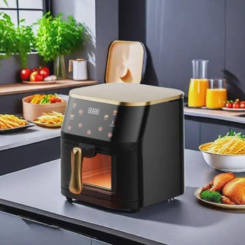 Grote Airfryer 10L met Glazen Venster - Gezond Frituren en K, Verzenden, Nieuw