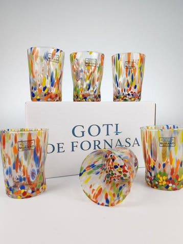 LAGUNA - Drinkservies (6) - Muranoglas - 6 GOTI DE FORNASA