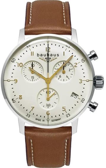 Bauhaus 2096-1 Dessau chronograaf horloge, Overige merken, Staal, Verzenden, Polshorloge