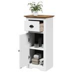 vidaXL Badkamerkast BODO 44x30x90 cm wit en bruin, Huis en Inrichting, Badkamer | Badkamermeubels, Verzenden, Nieuw, (Half)hoge kast