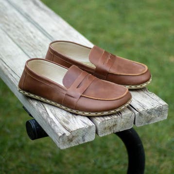 Leren barefoot moccasins, Kleding | Heren, Schoenen, Bruin, Nieuw, Ophalen of Verzenden, Espadrilles of Moccasins