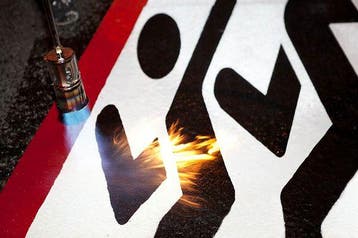 Premark thermoplastische markering, waarschuwingsbord “let, Verzenden
