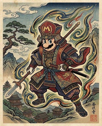 Naro - Canvas [L] - The Shogun of the Mushroom Kingdom, Nieuw