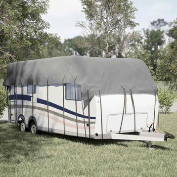 vidaXL Caravan dakbedekking 800x300 cm vliesvlies grijs, Verzenden, Nieuw