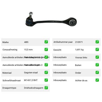 Draagarm BMW X3 xDrive 20 d (E83) Van 2008-09 tot 2010-08 -, Verzenden, Nieuw, BMW