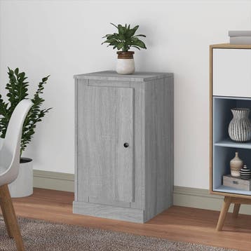 vidaXL Dressoir 37,5x35,5x67,5 cm bewerkt hout grijs sonoma, Minder dan 50 cm, Verzenden, Nieuw, 25 tot 50 cm
