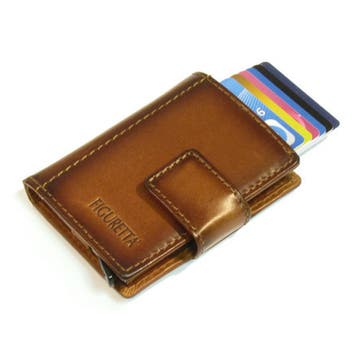 Figuretta Leren RFID Cardprotector met Muntgeldvak Burned, Overige merken, Bruin, Verzenden, Nieuw