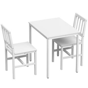 Ruimtebesparende Eetgroep, Rechthoekige Keukentafel Met 2 St, Verzenden, Nieuw