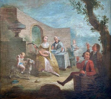 Jean-Antoine Watteau (1684-1721), Navolger van - Fête