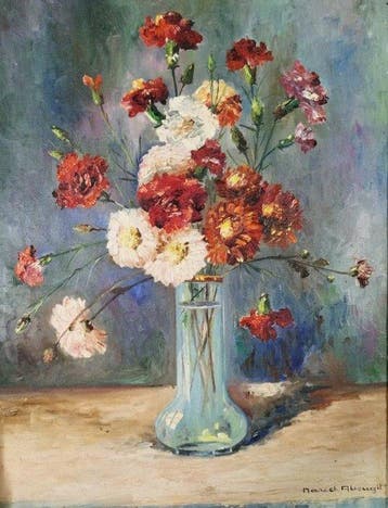 Marcel Abougit (1886-1955) - Bouquet de fleurs dans un vase