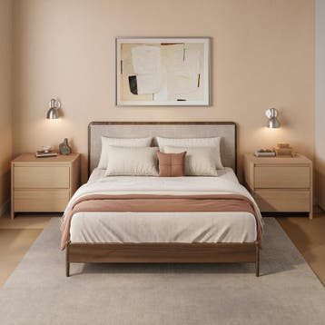 Nachtkast Takranmaa 54x60x40 cm eikenkleurig set van 2 [en.c, Verzenden, Nieuw