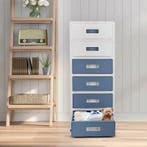 Hoge opbergkast met 6 lades – Plastic dressoir op wielen, Verzenden, Nieuw