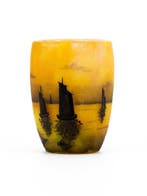 Daum - Vaas - Polychroom cameo-glas - Saliera, Antiek en Kunst, Antiek | Glas en Kristal