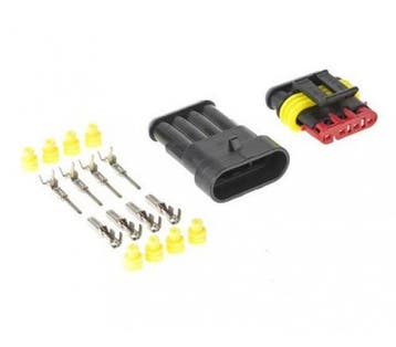 Hermetische connector set - 12 tot 24 Volt - 4 pin, Auto-onderdelen, Ophalen of Verzenden, Nieuw