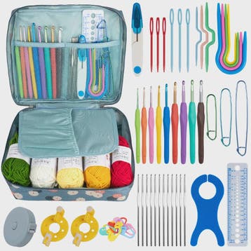 Complete Haak- en Breiset met Opbergtas: Ergonomische Haken,, Verzenden, Nieuw